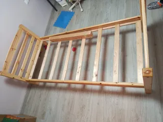 Cama individual con somier y colchón