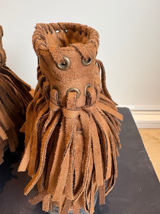 Botines marrones con flecos