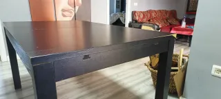 Mesa de comedor extensible negra