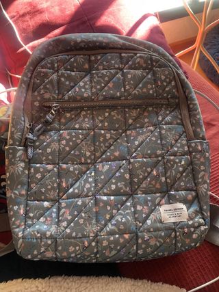 Mochila floral verde