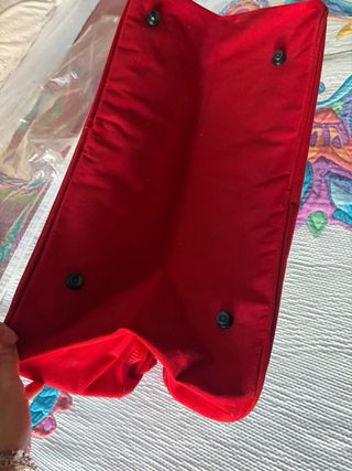 Bolso de viaje Fortuna rojo y beige