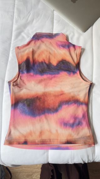 Top Malla Cuello Alto Sin Mangas