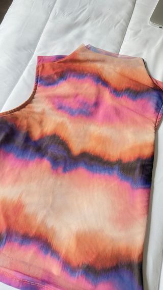 Top Malla Cuello Alto Sin Mangas