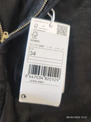 Pantalón Mango Negro Talla S/36