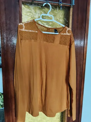 Top manga larga mujer XL