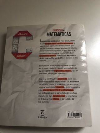 Ejercicios matemáticas para bachillerato