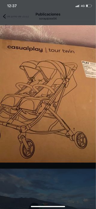 Carro dúo Casualplay Tour Twin negro