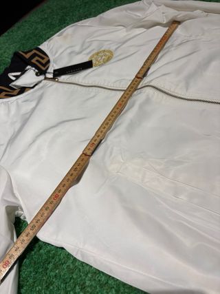 Giacca Versace Bianca con Dettagli Oro