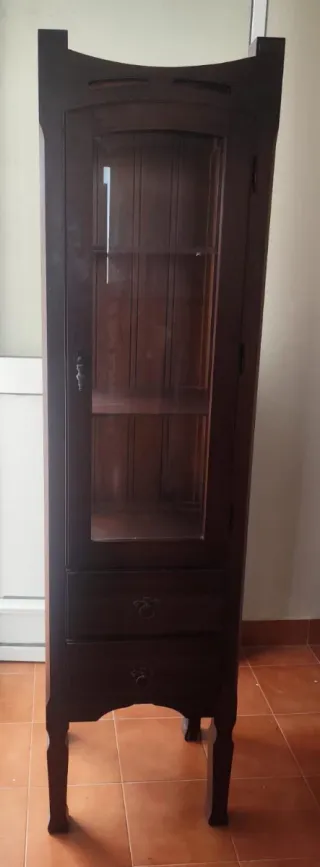 Vitrina de madera y cristal