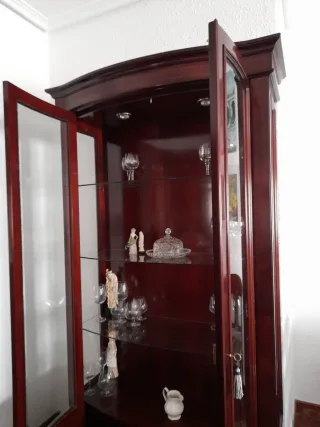 Vitrina de madera y cristal