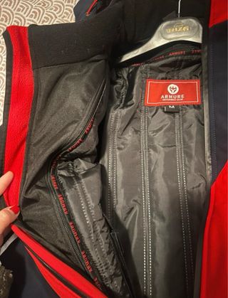 Cazadora de moto Armure roja y azul