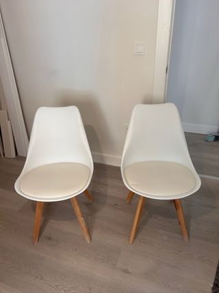 Pack 4 Sillas Nórdicas Blancas