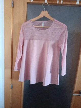 Blusa Stradivarius rosa manga 3/4
