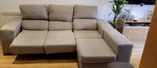 Sofá 3 plazas Chaise Longue Reversible + Reposapié