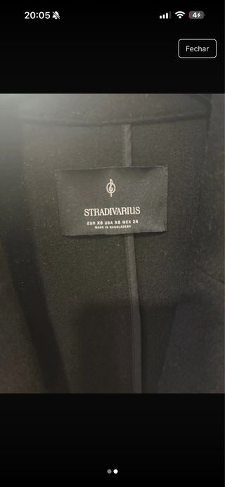 Casaco Stradivarius Preto XS