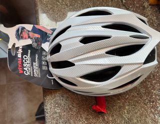 Casco Bicicleta Vital Bike Blanco con Luz TallaM/L