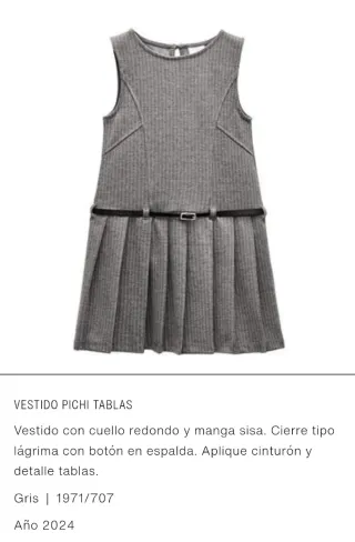 Vestido pichi Zara Talla 134 (9 años)