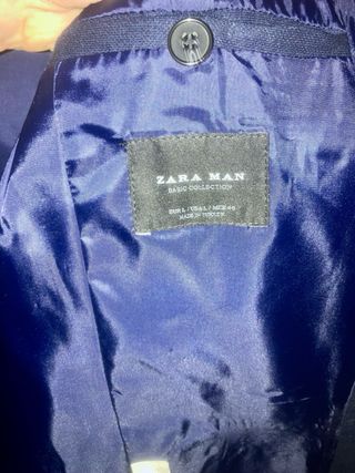 Chaqueta Americana Zara Azul
