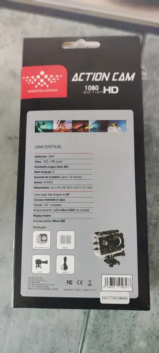 ICAROTECH IC-CAM101 Cámara de Acción HD 1080p