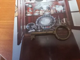 Vitrina escritorio madera años 60