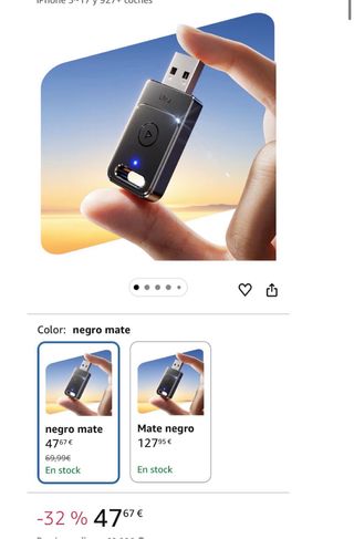 Adaptador Carplay Inalambrico USB-C Marca Cleviton