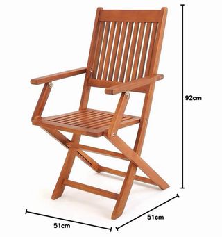 Silla plegable de madera para exterior