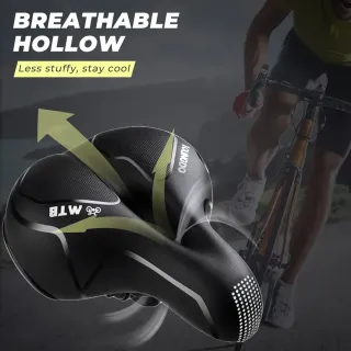 YOUNGDO Sillín Bicicleta Gel Negro Impermeable