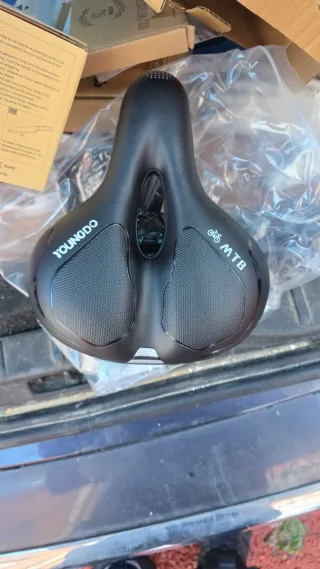 YOUNGDO Sillín Bicicleta Gel Negro Impermeable