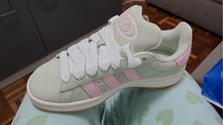 Zapatillas Adidas Campus Niña Verde y Rosa