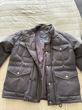 Abrigo Hackett Plumas Gris