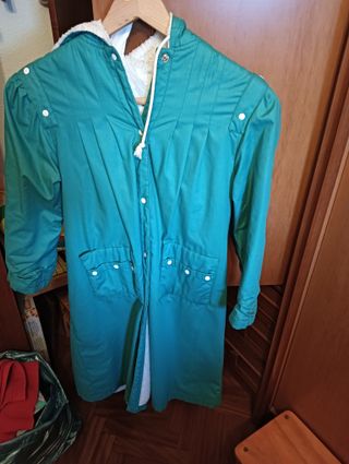 Abrigo parca verde mujer