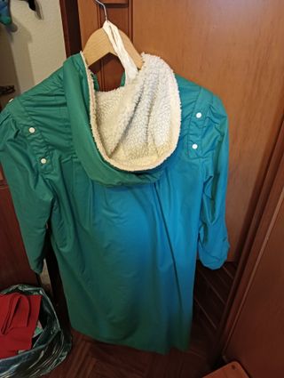 Abrigo parca verde mujer