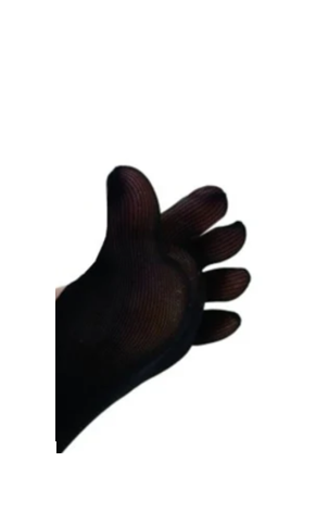 Calcetines pinkies 5 dedos negros - Roots