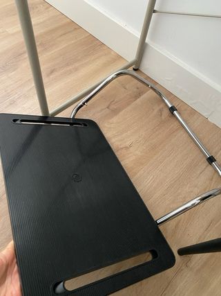 Reposapiés Ikea Negro/Plateado