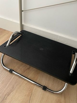 Reposapiés Ikea Negro/Plateado