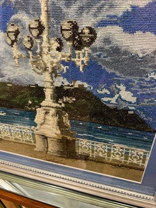 Cuadro Punto de Cruz Paisaje Marino  precioso