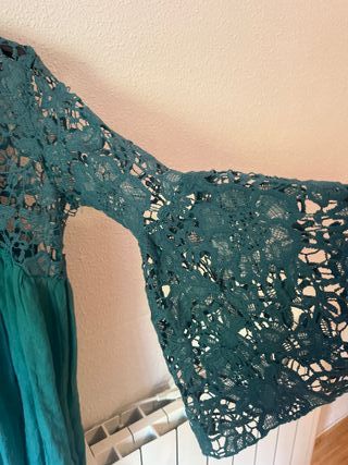 Vestido fiesta juvenil verde agua sin estrenar