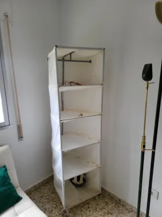 Armario Tela Plástica Exterior Blanco Gris