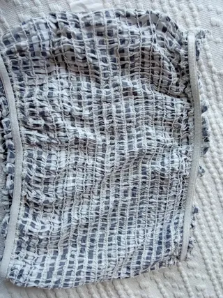 Top bandana Vichy negro y blanco