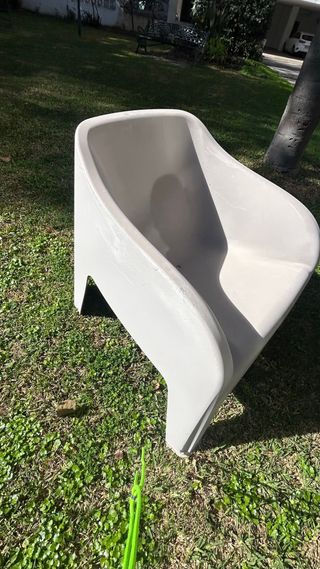 2 Sillas de Exterior gris 70x70