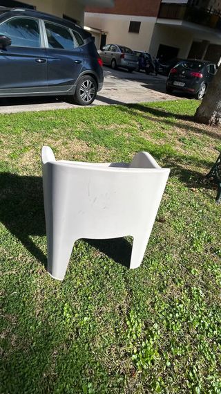 2 Sillas de Exterior gris 70x70