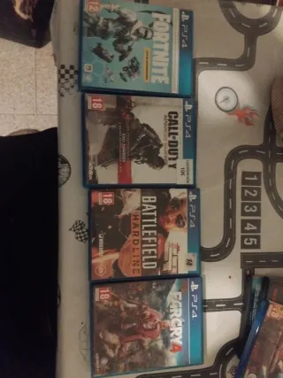 Lote 4 Juegos PS4: Fortnite, Call of Duty, Battlef