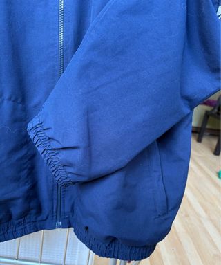 Giubbotto sportivo vintage Reebok blu e bianco