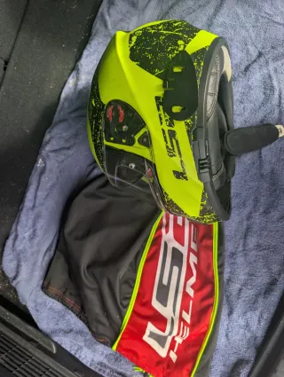 Casco Moto LS2 Vector Evo Fibra Amarillo TALLA L