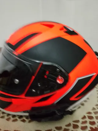 Casco Moto Airoh Naranja/Negro