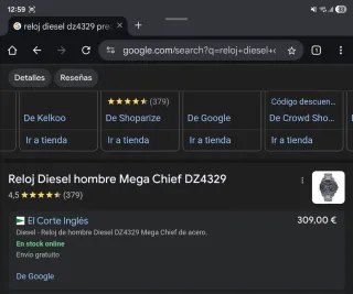 Reloj Diesel DZ4329 Mega Chief Acero