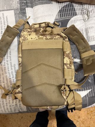 Mochila Táctica Beige y Marrón