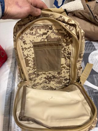 Mochila Táctica Beige y Marrón