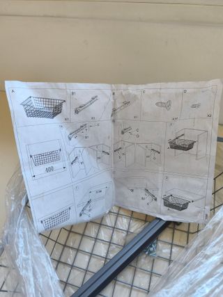 Cesto metálico extraíble armario 40 cm nuevo