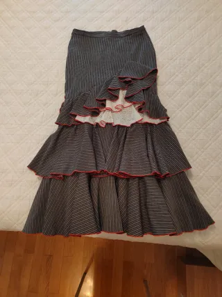 Falda Rociera Cinta Coronel Talla 38